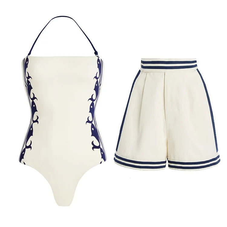 Women's High Waist Split Swimsuit