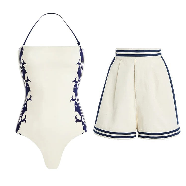 Women's High Waist Split Swimsuit
